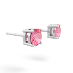 pink_sapphire stud earrings