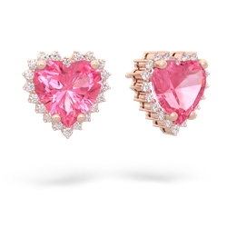 matching earrings - Sparkling Halo Heart