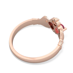 Lab Pink Sapphire 'Our Heart' Claddagh 14K Rose Gold ring R2388