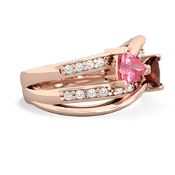 Lab Pink Sapphire Bowtie 14K Rose Gold ring R2360