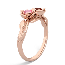 Lab Pink Sapphire Rose Garden 14K Rose Gold ring R5510