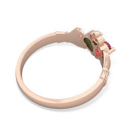 Lab Pink Sapphire 'Our Heart' Claddagh 14K Rose Gold ring R2388