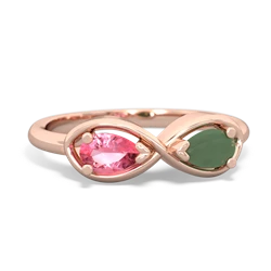 Lab Pink Sapphire Infinity 14K Rose Gold ring R5050