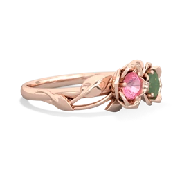 Lab Pink Sapphire Rose Garden 14K Rose Gold ring R5510