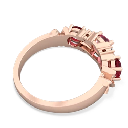 Lab Pink Sapphire Hugs And Kisses 14K Rose Gold ring R5016