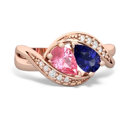 Lab Pink Sapphire Summer Winds 14K Rose Gold ring R5342