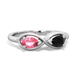 Lab Pink Sapphire Infinity 14K White Gold ring R5050