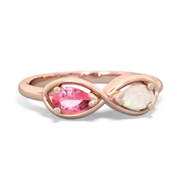 Lab Pink Sapphire Infinity 14K Rose Gold ring R5050