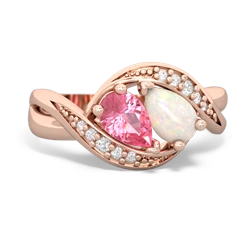 Lab Pink Sapphire Summer Winds 14K Rose Gold ring R5342