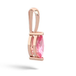 Lab Pink Sapphire 8X4 Marquise 14K Rose Gold pendant P1701
