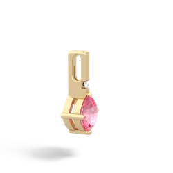 Lab Pink Sapphire Simply Elegant 14K Yellow Gold pendant P2489