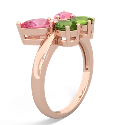 Lab Pink Sapphire Butterfly 14K Rose Gold ring R2215