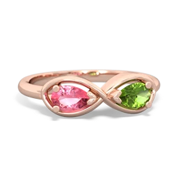 Lab Pink Sapphire Infinity 14K Rose Gold ring R5050