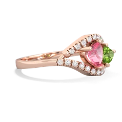 Lab Pink Sapphire Mother And Child 14K Rose Gold ring R3010