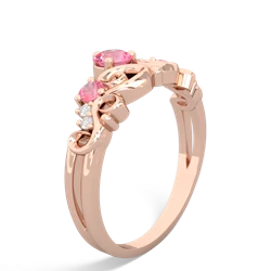 Pink Tourmaline Crown Keepsake 14K Rose Gold ring R5740