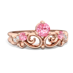 Garnet Crown Keepsake 14K Rose Gold ring R5740