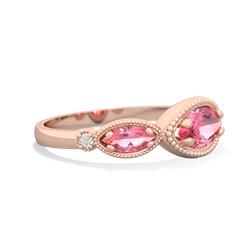 Ruby Milgrain Marquise 14K Rose Gold ring R5700