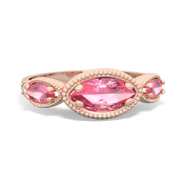 Ruby Milgrain Marquise 14K Rose Gold ring R5700