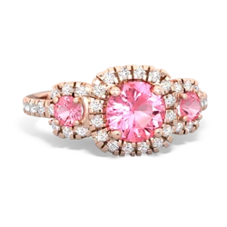 Aquamarine Regal Halo 14K Rose Gold ring R5350