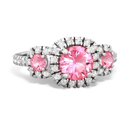 Pink Tourmaline Regal Halo 14K White Gold ring R5350