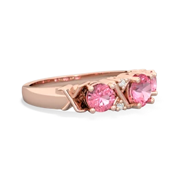 Ruby Hugs And Kisses 14K Rose Gold ring R5016