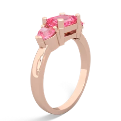 Ruby Three Stone 14K Rose Gold ring R5235