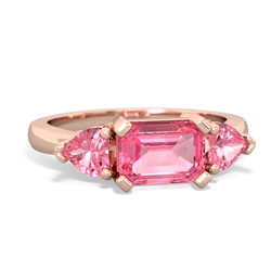 Alexandrite Three Stone 14K Rose Gold ring R5235