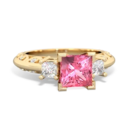 matching engagment rings - Art Deco Diamond Engagement 6mm Princess
