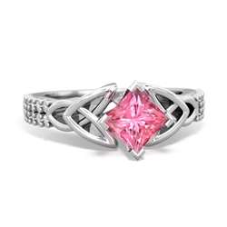 matching engagment rings - Celtic Knot 5mm Square Engagement