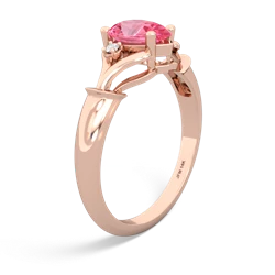 Lab Pink Sapphire Precious Pear 14K Rose Gold ring R0826