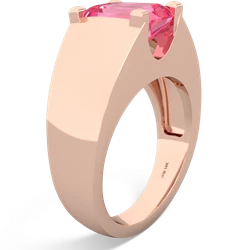 Lab Pink Sapphire Men's 14K Rose Gold ring R1836