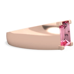 Lab Pink Sapphire Men's 14K Rose Gold ring R1836