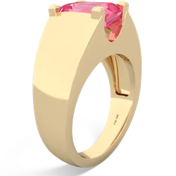 Lab Pink Sapphire Men's 14K Yellow Gold ring R1836