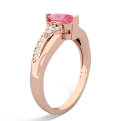 Lab Pink Sapphire Royal Marquise 14K Rose Gold ring R2343