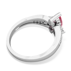 Lab Pink Sapphire Royal Marquise 14K White Gold ring R2343