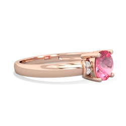 Lab Pink Sapphire Simply Elegant Cushion 14K Rose Gold ring R2489
