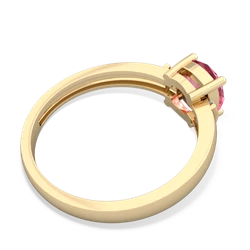 Lab Pink Sapphire Simply Elegant Cushion 14K Yellow Gold ring R2489