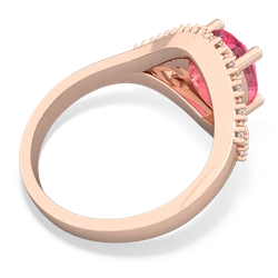 Lab Pink Sapphire Antique Style Cocktail 14K Rose Gold ring R2564