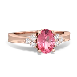 Lab Pink Sapphire Simply Elegant 14K Rose Gold ring R2113