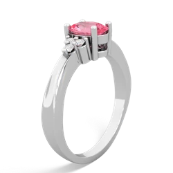 Lab Pink Sapphire Simply Elegant 14K White Gold ring R2113