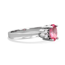 Lab Pink Sapphire Simply Elegant 14K White Gold ring R2113