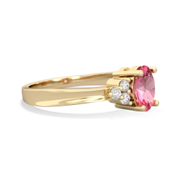 Lab Pink Sapphire Simply Elegant 14K Yellow Gold ring R2113