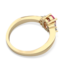 Lab Pink Sapphire Simply Elegant 14K Yellow Gold ring R2113