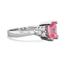 Lab Pink Sapphire Timeless Classic 14K White Gold ring R2591