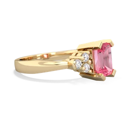 Lab Pink Sapphire Timeless Classic 14K Yellow Gold ring R2591