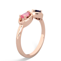 Lab Pink Sapphire Infinity 14K Rose Gold ring R5050