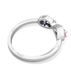 Lab Pink Sapphire Infinity 14K White Gold ring R5050