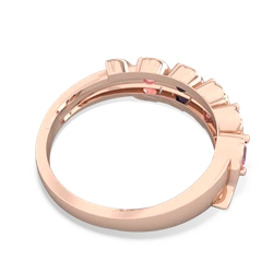 Lab Pink Sapphire Anniversary Band 14K Rose Gold ring R2089