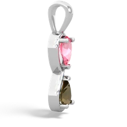 Lab Pink Sapphire Infinity 14K White Gold pendant P5050