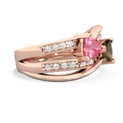 Lab Pink Sapphire Bowtie 14K Rose Gold ring R2360